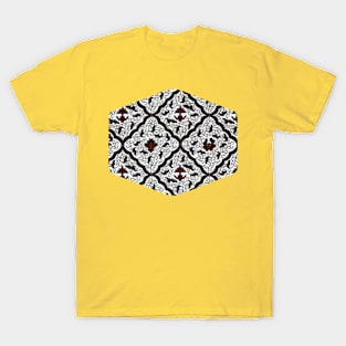 pattern flower mode black T-Shirt